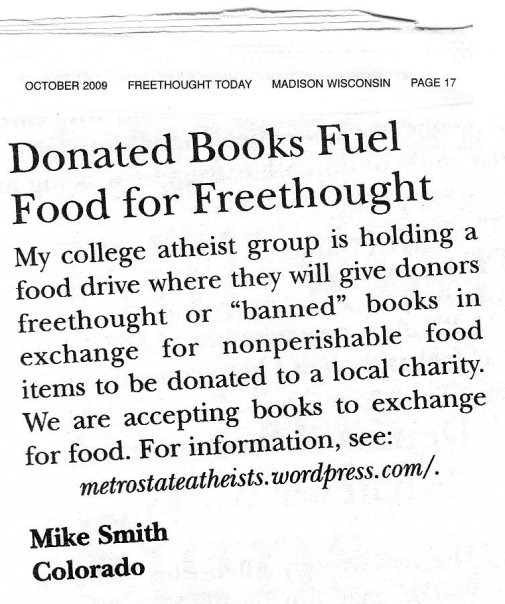 Food for Freethought in Freethought Today
